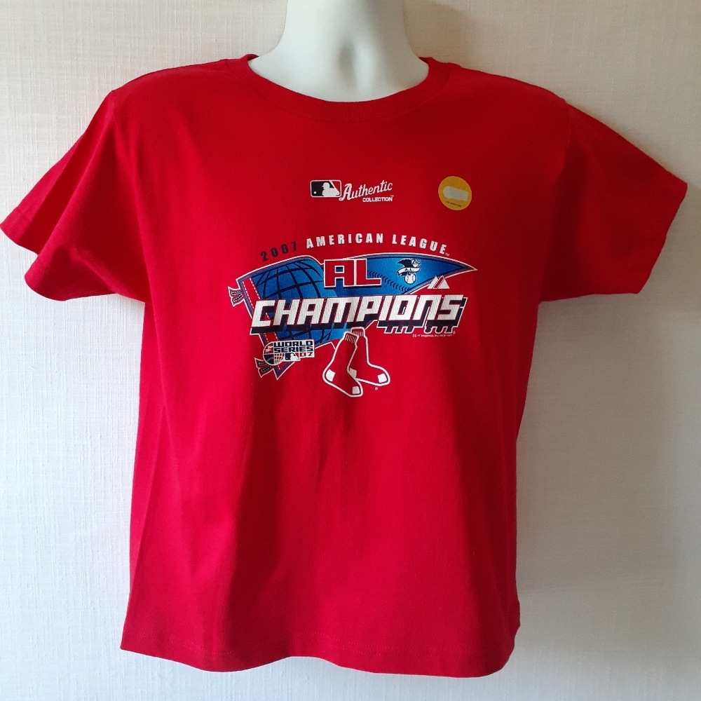 Boston Red Sox 2007 Championship boys red truck Steve t-shirt size L
